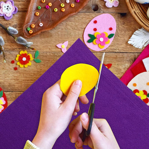 Jtnohx Soft Felt Fabric, Flexible Craft Felt for Toy Handwork, 1.4mm Thick 6"x6" Felt Sheets for DIY and Sewing Projects (Purple)...