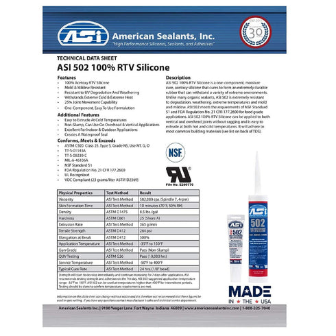 Clear 100% RTV Silicone Sealant - 10.2 Oz Cartridge...