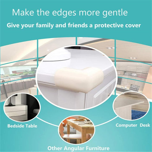 DYKESON Soft Corner Protector - Baby Safety Cushion & Corner Bumpers, Table Edge Protector, Baby Proofing Edge, Corner Guards, 12 Pack, Black...