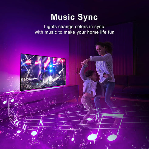 LED TV Backlight, 16.4 ft USB Powered LED Lights for TV 65-80 inch, Led TV Light, RGB Color Changing LED Strip Lights TV Monitor Behind Lighting w...