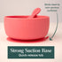 Simka Rose Baby Bowl & Spoon Set, Baby Bowls Suction for Toddler, BPA-Free Silicone Bowls Baby, Baby Bowl & Spoon Dishwasher & Microwave Safe Baby...