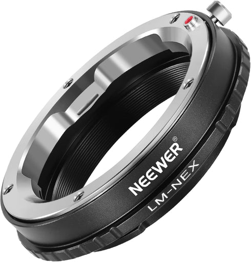 NEEWER Lens Mount Adapter Manual Focus Ring Compatible with Leica M Mount Lens to Sony E Mount Camera, Compatible with Sony A1 A9 A7 A7C A7R A7S A...
