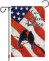 God Bless America 4th of July Garden Flag Patriotic Birds House Flag 12x18 Inch Double Sided, America Independence Day Flag Memorial Day Yard Bann...