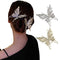 MJartoria Butterfly Hair Shark Clip, Metal Hair Clip with Rhinestone Alloy, 8cm, 2 Pieces, for Women and Girls...