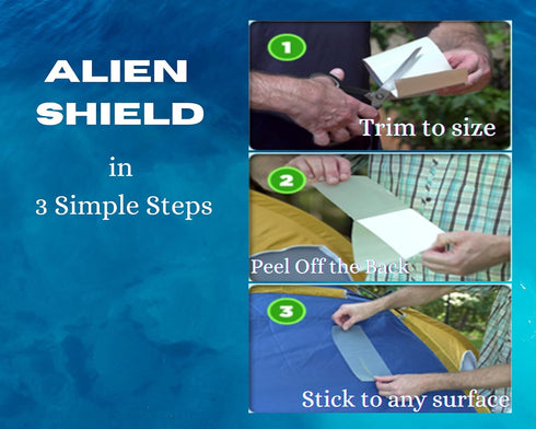 Bell+Howell Alien Shield Transparent Sealing Tape Waterproof Repair Tape Adhesive Strips Patch Tape to Repair Tears, Cracks, and Leaks, 3 Rolls To...