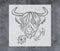GSS Designs Highland Cow Stencils 12x12Inch Heifer Stencils Farmhouse Craft Stencils Cow Stencils for Painting on Wood Wall Furniture Crafts...