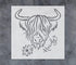 GSS Designs Highland Cow Stencils 12x12Inch Heifer Stencils Farmhouse Craft Stencils Cow Stencils for Painting on Wood Wall Furniture Crafts...