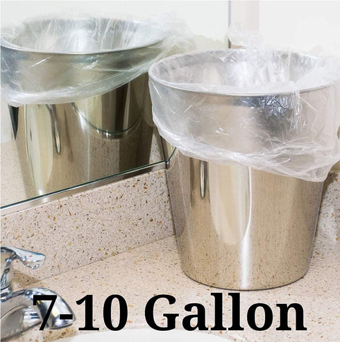 Clear Kitchen Trash Bags 7-10 Gallon Clear Plastic Garbage Bag for Kitchen, Home, Office, Bathroom - Wastebasket Bin Liners - High Density, Leak-P...