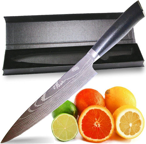 8" Japanese Chefs Knife | Gyuto Knife | G10 Balanced Ergonomic Handle | Razor Sharp High Carbon Stainless Steel | Superb Edge Retention, Stain & C...