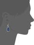 Nine West Women's Denim Large Drop Earrings Silver Tone...