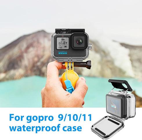 HONGDAK 196ft/60m Waterproof Housing Case for GoPro Hero 12 11 10/9 Black, Protective Underwater Dive Housing Shell with Bracket Accessories for G...
