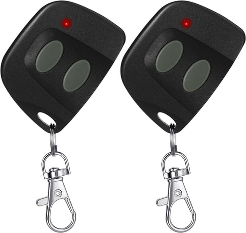 Kingdder 2 Pcs 10 Dip Switch Garage Door Remote Two Button Garage Remote Compatible with Multicode 300mhz 3089 3060 3070 3083 Door Opener with Key...