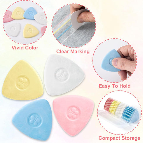 30Pcs Sewing Fabric Chalk Triangle Tailors Chalk Fabric Markers Sewing Supplies Accessories for Quilting...