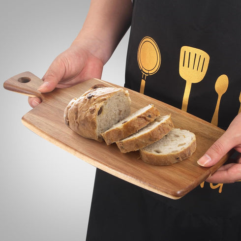 Acacia Wood Cutting Board with Handle Decorative Small Charcuterie Boards Wooden Chopping Board Meat Cutting Boards for Kitchen Bread Cheese Board...