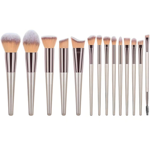 14-Piece Premium Synthetic Makeup Brush Set for Foundation, Powder, Concealers, Eye Shadows, and Blush...