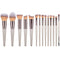 14-Piece Premium Synthetic Makeup Brush Set for Foundation, Powder, Concealers, Eye Shadows, and Blush...
