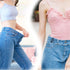 Qianyu 4 Set Pant Waist Tightener Adjustable Waist Buckle Set Extra Replacement Button for Loose Jeans to Make Tighter Button Adjuster for Pants J...