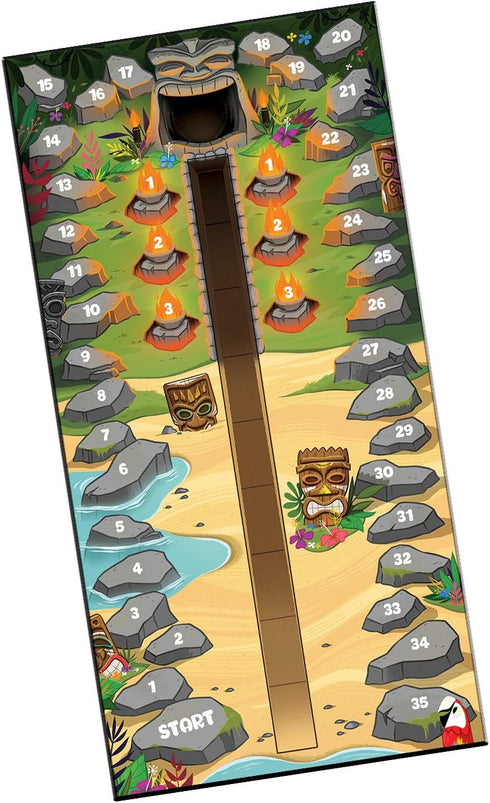 Gamewright Tiki Topple - The Tactical Board Game of Totem Domination Board Game Multi-colored, 5" for ages 120 months to 180 months...