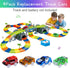 Tracks Cars Magic,Light Up Magic Toy Race Cars Glow in The Dark Toy Cars Gifts for 3 4 5 6 7 8 Kid,Boy&Girl with 5 LED Flashing Light Battery Oper...