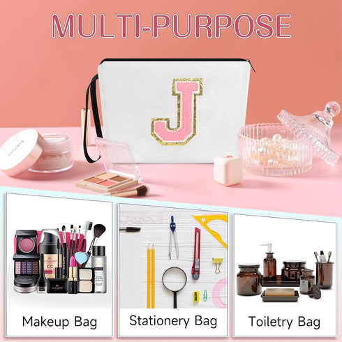 A-Z Personalized Gifts for Women,Cosmetic Bag for women,Birthday Gifts for Best Friend with Cosmetic Bag,Bride Bridesmaid Gifts,Stuff For Girls,Si...