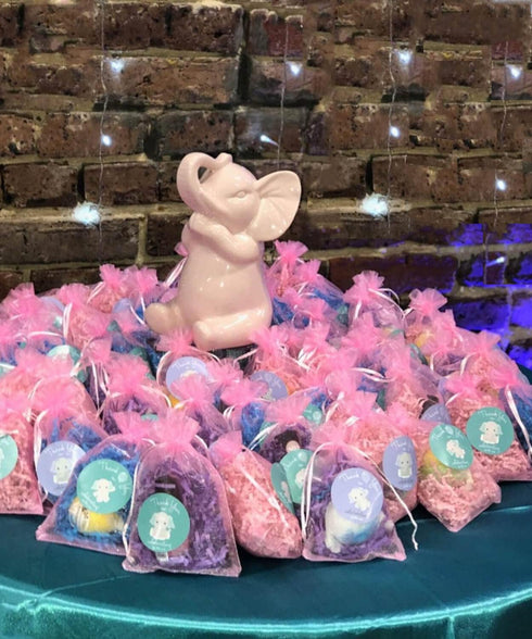 100Pcs Organza Bags with Drawstring 3.5x4.5 inch, Pink Baby Shower Favor Bags for Girls, Mesh Jewelry Gift Pouches Wedding Party Candy Bags...