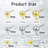 240 Pcs Ball Post Earring Studs with 3 Size Round Ball Earring Posts and 2 Size Butterfly Earring Backs, for Jewelry DIY Earring Making...