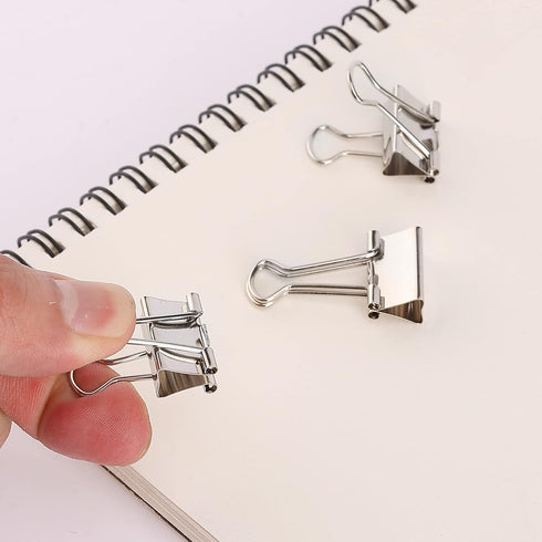 Mr. Pen- Binder Clips, Small Binder Clips, 50Pack, 0.75 in, Silver, Small Clips, Paper Binder Clips, Binder Clips Small Size, Small Paper Clips, O...