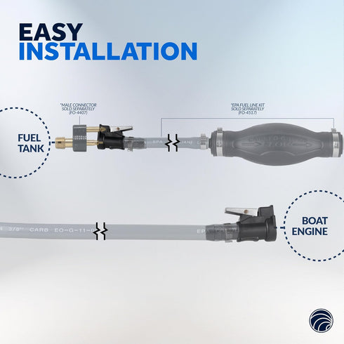 Five Oceans 5/16-Inch Barb Female Fuel Line Quick Connector, OMC/Johnson/Evinrude, Built with Durable Materials, Compatible with Ethanol Blended F...