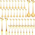 Stainless Steel Leaf Coffee Spoon and Appetizer Fork Tableware Dessert Spoon Mini Dessert Utensils Set Creative Demitasse Spoons and Forks for Sti...