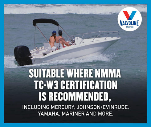 Valvoline 2-Cycle Marine TCW-3 Motor Oil 1 QT...
