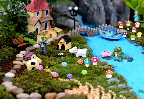 105 Miniature Fairy Garden Accessories, Fairy Garden Kit, Fairy Garden Animals, Miniature Figurines, Micro Landscape Ornaments Kit, Garden DIY Kit...
