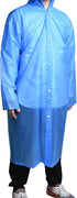 Portable Drawstring Raincoat Rain Poncho with Hoods and Sleeves (Blue)...