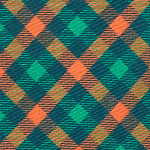 Jacob Alexander Men's Checkered Plaid Pre-Tied Adjustable Banded Bow Tie - Green Orange...