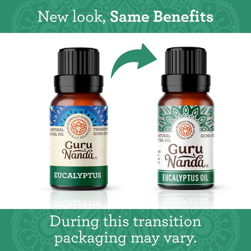 GuruNanda Eucalyptus Essential Oil -100% Pure, Natural and Undiluted Aromatherapy Oil for Diffusers - Aids in Congestion Relief - Perfect for Mass...