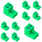 10 Pcs 5.08mm 2 Pin Phoenix Type Connector Green PCB Screw Terminal Block 2 Pole...