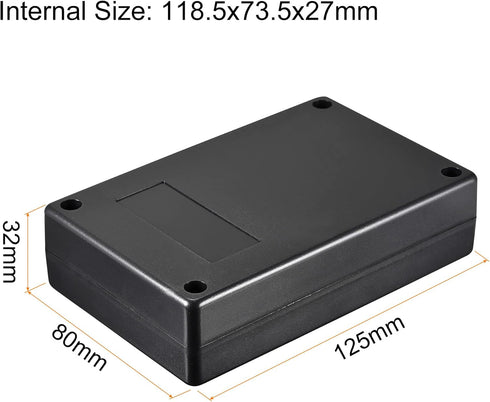MECCANIXITY Waterproof Junction Box 125x80x32mm ABS for Electrical Project Black...