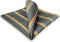 S&W SHLAX&WING Striped Mens Pocket Squares Dark Grey with Orange Stripes for Suits...