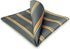 S&W SHLAX&WING Striped Mens Pocket Squares Dark Grey with Orange Stripes for Suits...