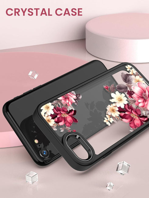 Dretal for IPhone SE 2022/2020 Case,IPhone 8/7 Case,with Tempered Glass Screen Protector,Military Grade Drop Tested Hard Back & Soft Edge Slim Flo...