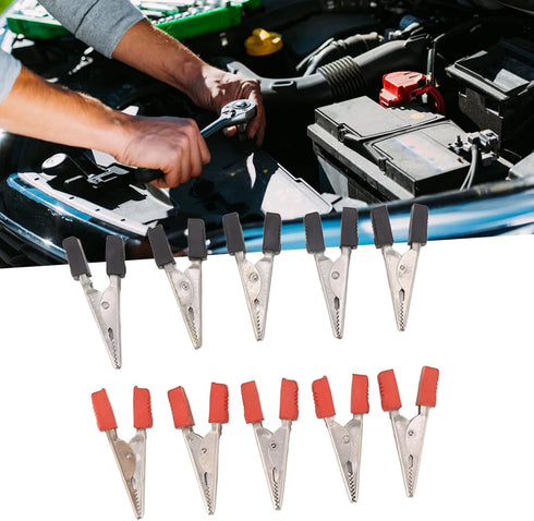 Clip, Stainless Steel Battery Clamp with Strong Spring Jumper Cables Clamp for Truck Car Battery Electric Test...