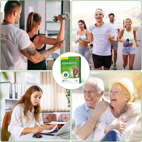MQUPIN 48Pcs Knee Patches, Natural Knee Pain Relief Patch, Warming Herbal Patches for Pain Relief Bone on Bone, Wormwood Patches for Pain, patches...
