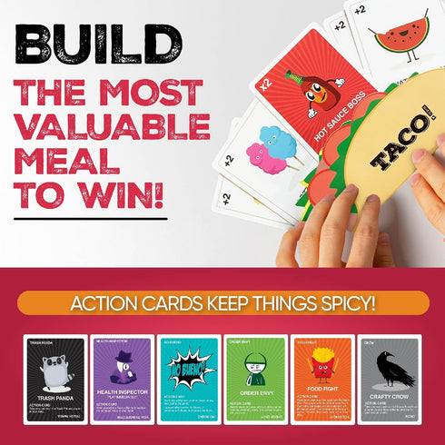 Taco vs Burrito Family Board Games for Kids 6-8, 8-12 & Up - Fun Travel Family Card Games for Everyone, Gifts for 7, 8, 9 and 10 Year Old Boys and...