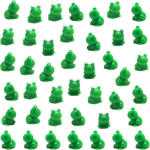 50 Pcs Mini Frogs Garden Decor Mini Resin Frog, Tiny Green Frog Figurines, Plastic Frogs Miniature Animals Home Decoration Fairy Garden Decor Doll...