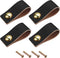 uxcell Leather Drawer Pulls, 2.5" 4Pcs Leather Furniture Handles Drawer Knobs Pulls with Screws for Dressers Drawers Cabinet Doors, Black/Gold/Gol...
