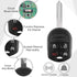 Car Key Fob Fit for Ford 2011-2014 F150 Pick-up, 2011-2016 F250/ F350/ F-450/ F-550/ F-650/ F-750, 2015 Flex Push to Start Ignition Key Smart Self...