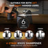4 Stage Knife Sharpener Tool with Professional 800 Grit Whetstone, Premium Kitchen Knife Sharpener, Manual Knife Sharpener, Blade Sharpener, Sciss...