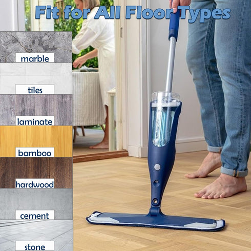 6 Pack Microfiber Cleaning Pad Mop Replacement Pad Compatible with Bona Mops - Reusable Hardwood Floor Cleaner Pads Refills Machine Washable - 18 ...