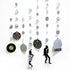 Cheerland Iridescent Disco Garland Holographic Disc Banner Retro Rock and Roll Dance Hanging Ball Backdrop Decoration for Birthday Wedding Bachelo...