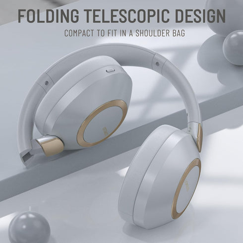 LORELEI B-C6 Wireless Over Ear Headphones, 50H Playtime Foldable Lightweight Bluetooth Headsets, Deep Bass, Built-in Microphone, Memory Foam Earmu...