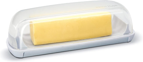 Butter Dish with Lid, Butter Keeper for Countertop, Easy Scoop, No Mess Lid, Dishwasher Safe (Clear)...